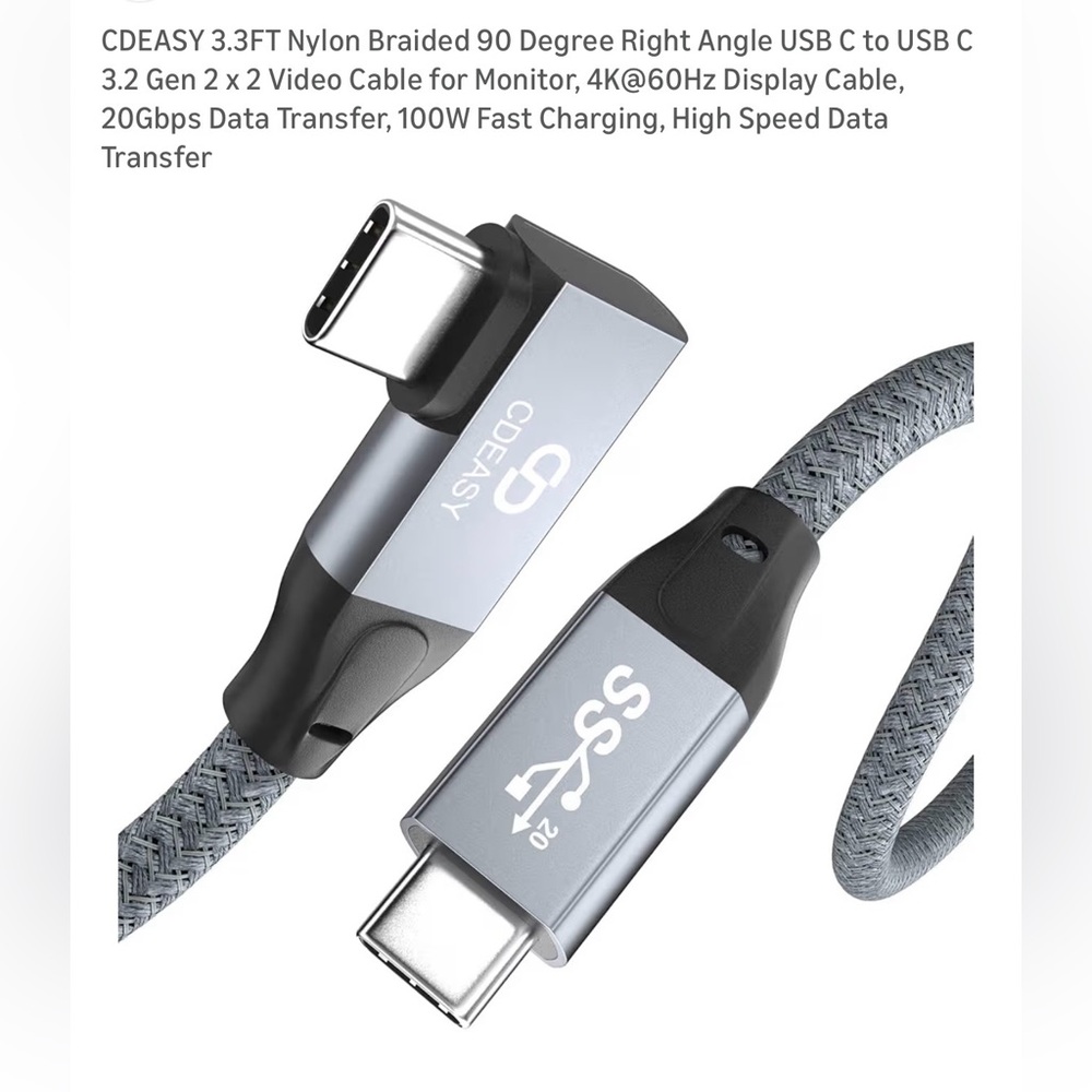 CDEASY USB-C to USB-C Cable